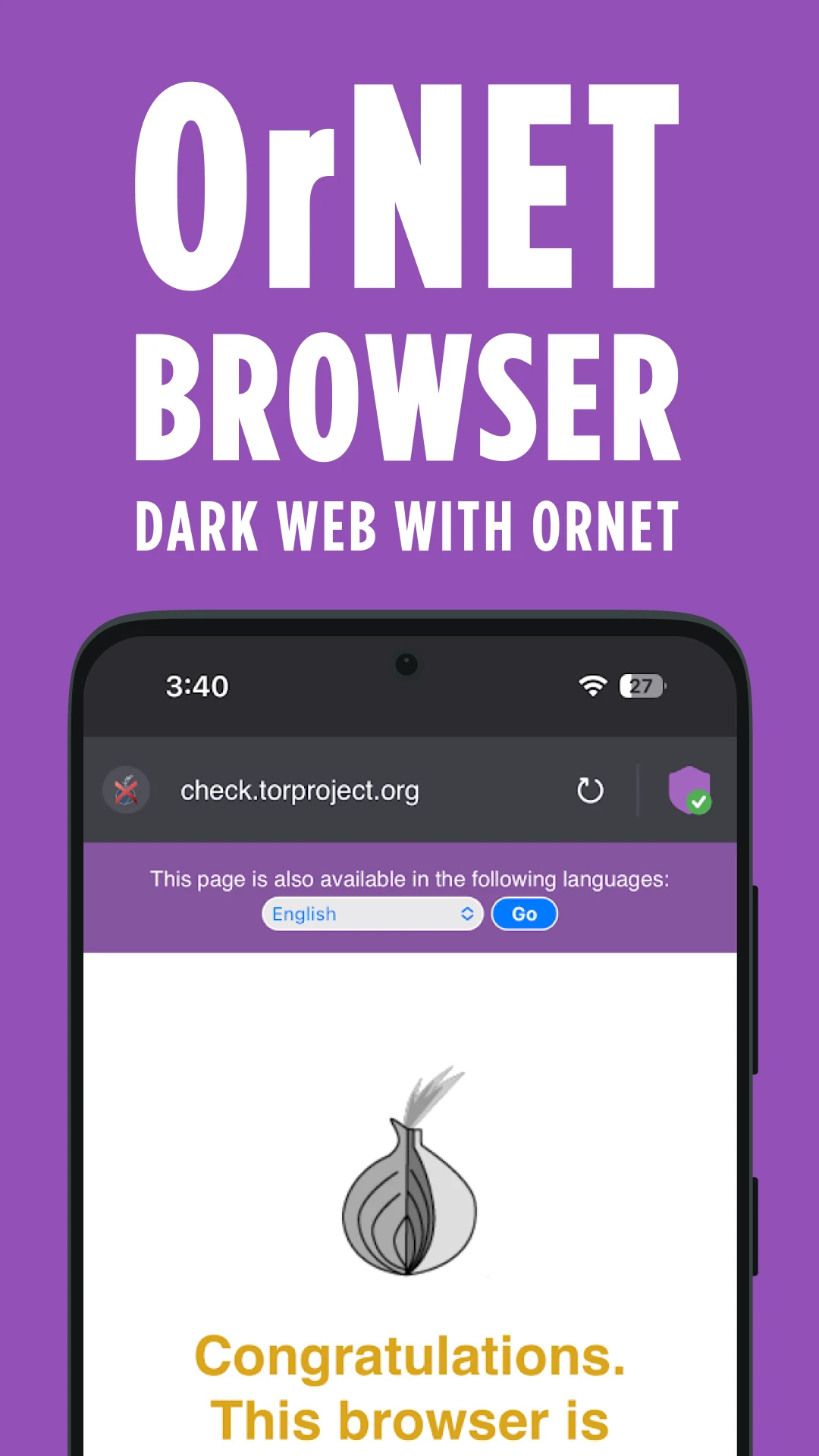 Dark Web Browser : OrNET screenshot