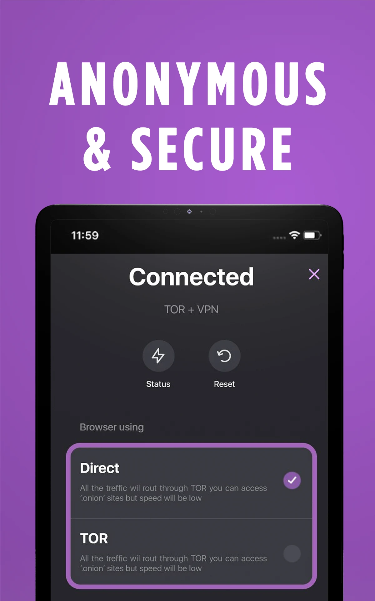 Dark Web Browser : OrNET screenshot