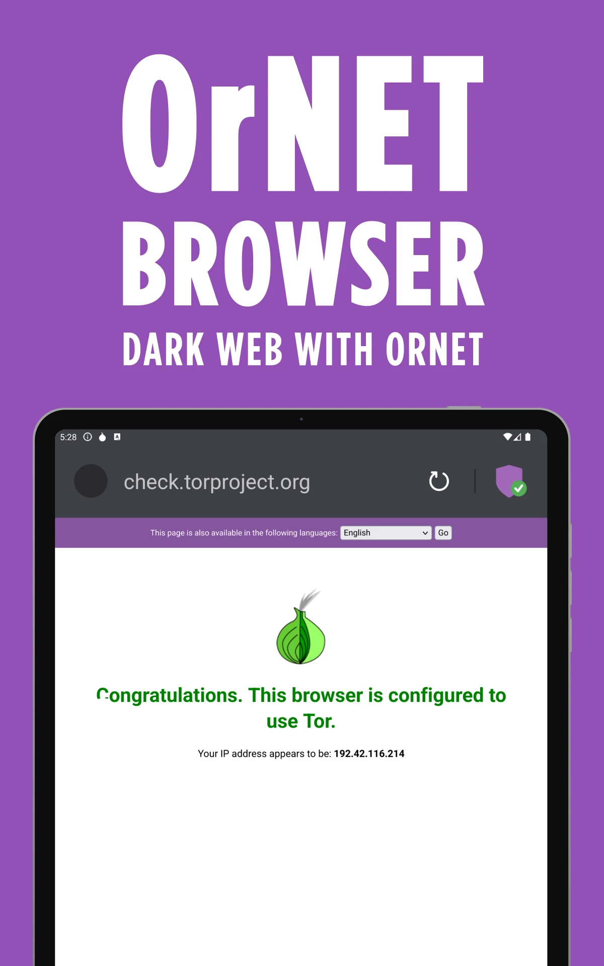 Dark Web Browser : OrNET screenshot